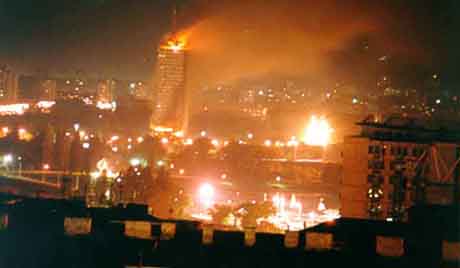 3CK building on fire 1999